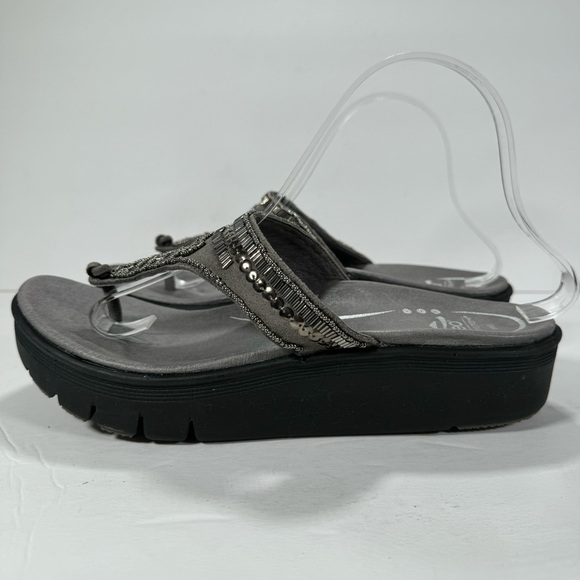 Abeo B.I.O. System Mystic Wedge Beaded Comfort Sandals Pewter Women’s Size 11 - Picture 7 of 11